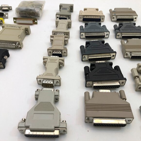 Lot of 34 Vintage Computer Gender Changer Adapters & Parts - Picture 3 of 6